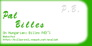 pal billes business card